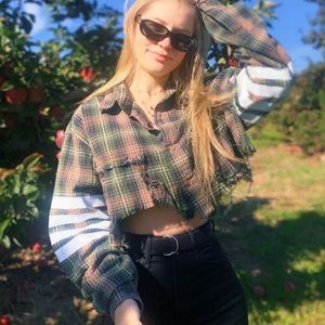 Vintage cropped flannel